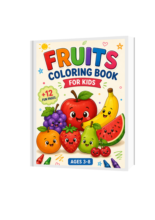 Fruits Coloring Book for Kids