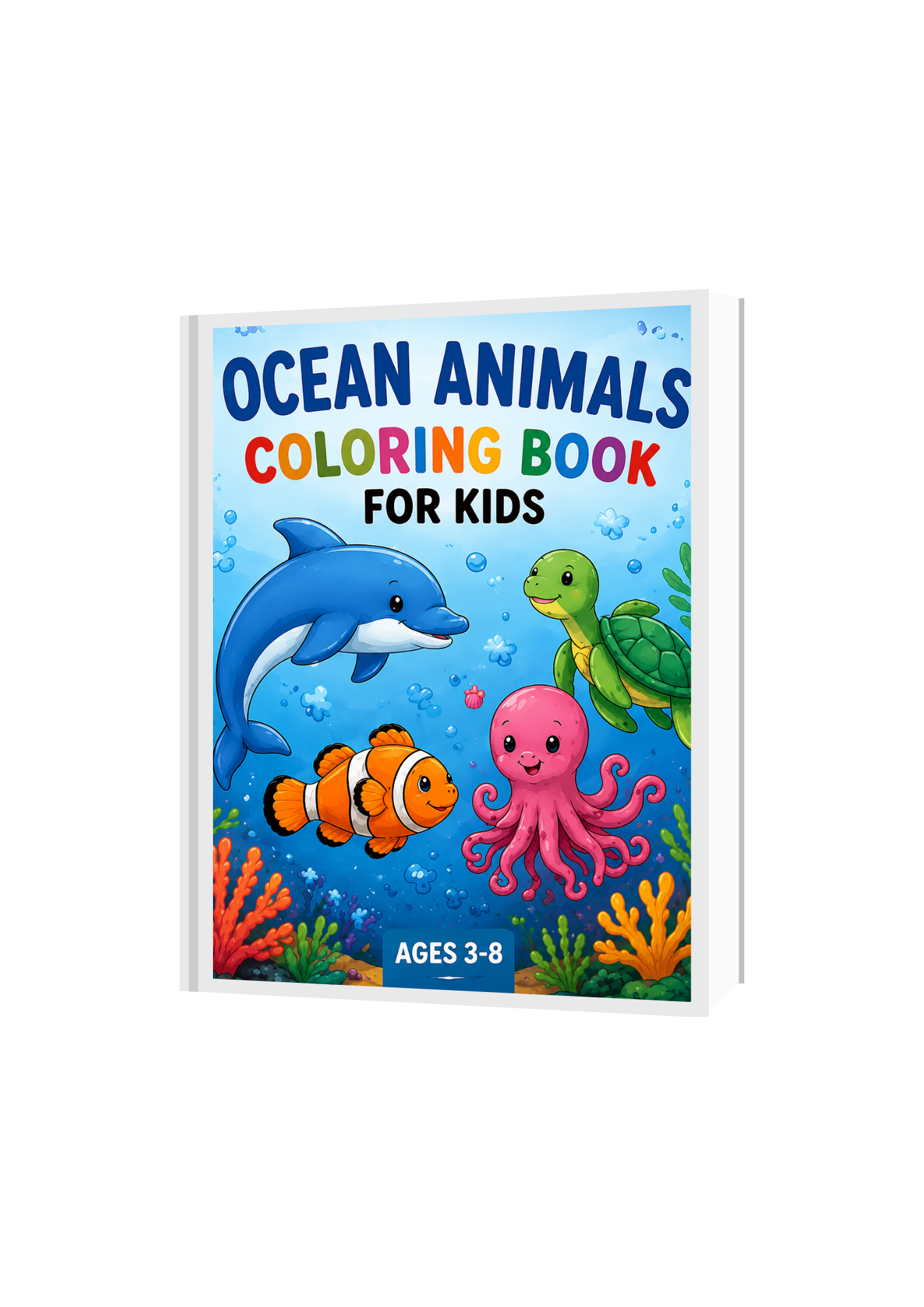 Ocean Animals Coloring Book for Kids